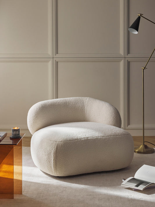 Simpales Alba Lounge Chair (Teddy Fur)