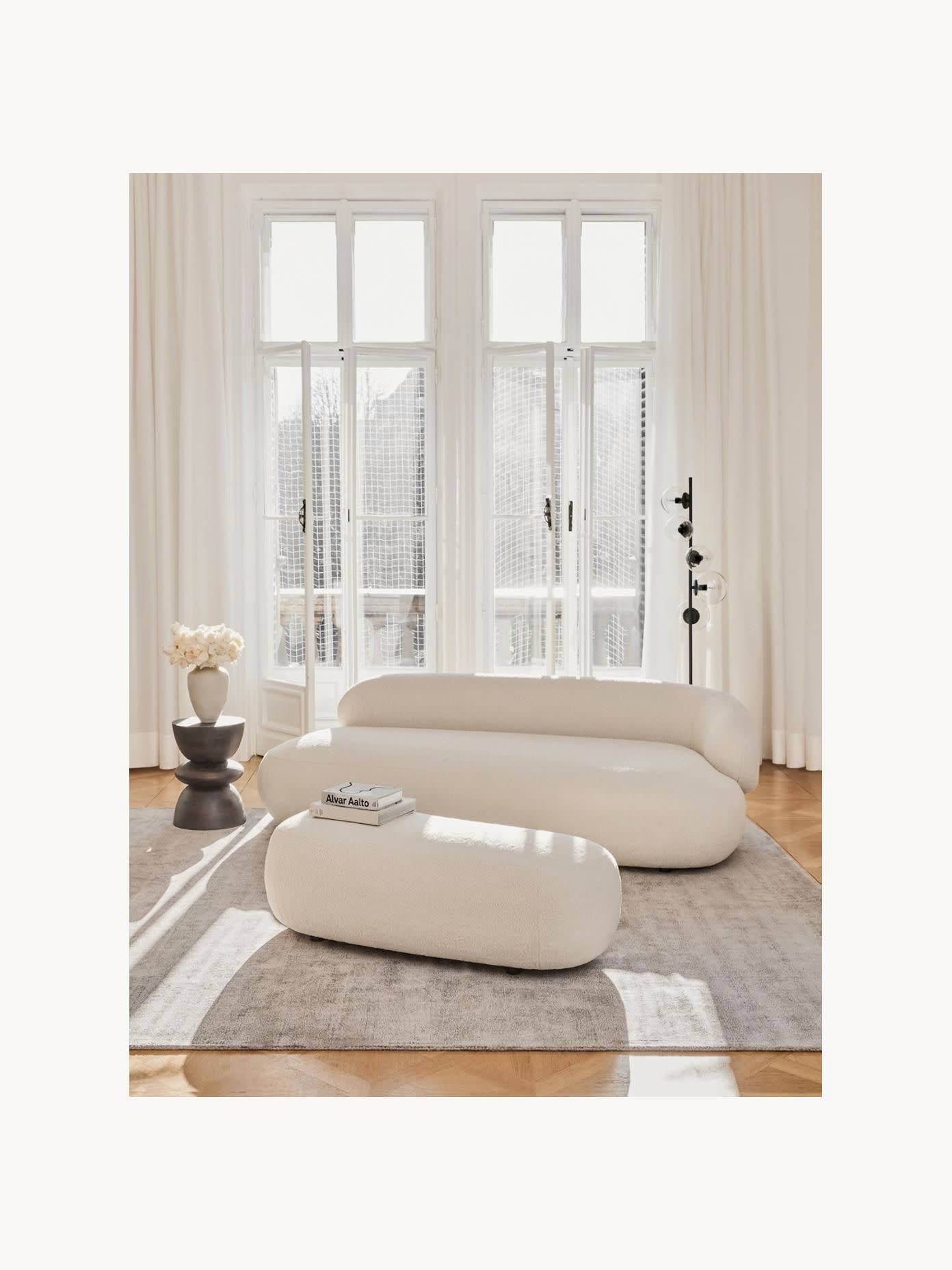 Simpales Alba Teddy Sofa, 3-Seater
