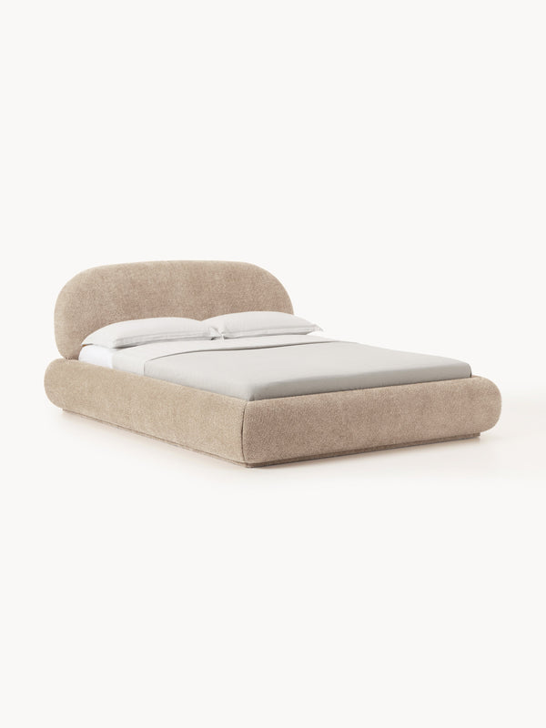 Simpales Alba Upholstered Bed, Teddy Bouclé