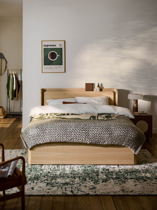 Simpales Allow Bed with Drawers in Wood