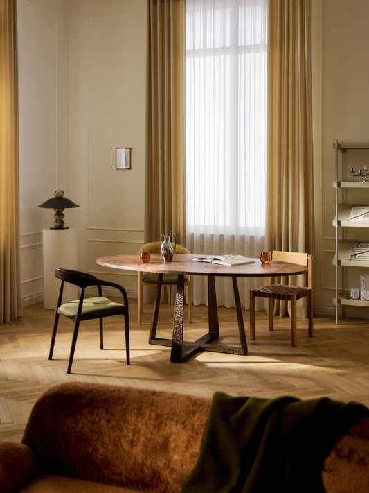Simpales Amella Dining Table, Oval Shape, in Various Sizes
