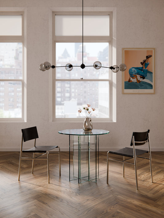 Simpales Anouk Round Dining Table, Glass, in Various Sizes