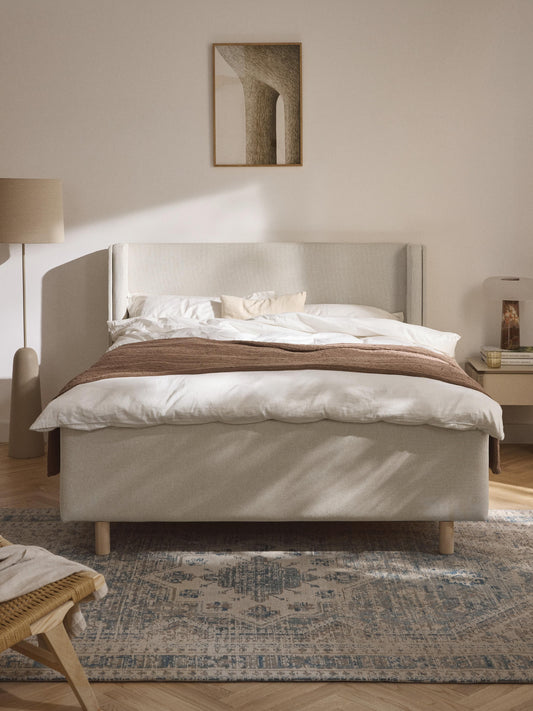 Simpales Arche Upholstered Bed Frame with Drawers
