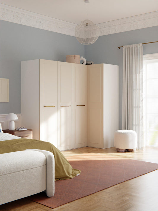 Simpales Charlotte Modular Wardrobe for Corners, 215 cm Wide, in Various Sizes