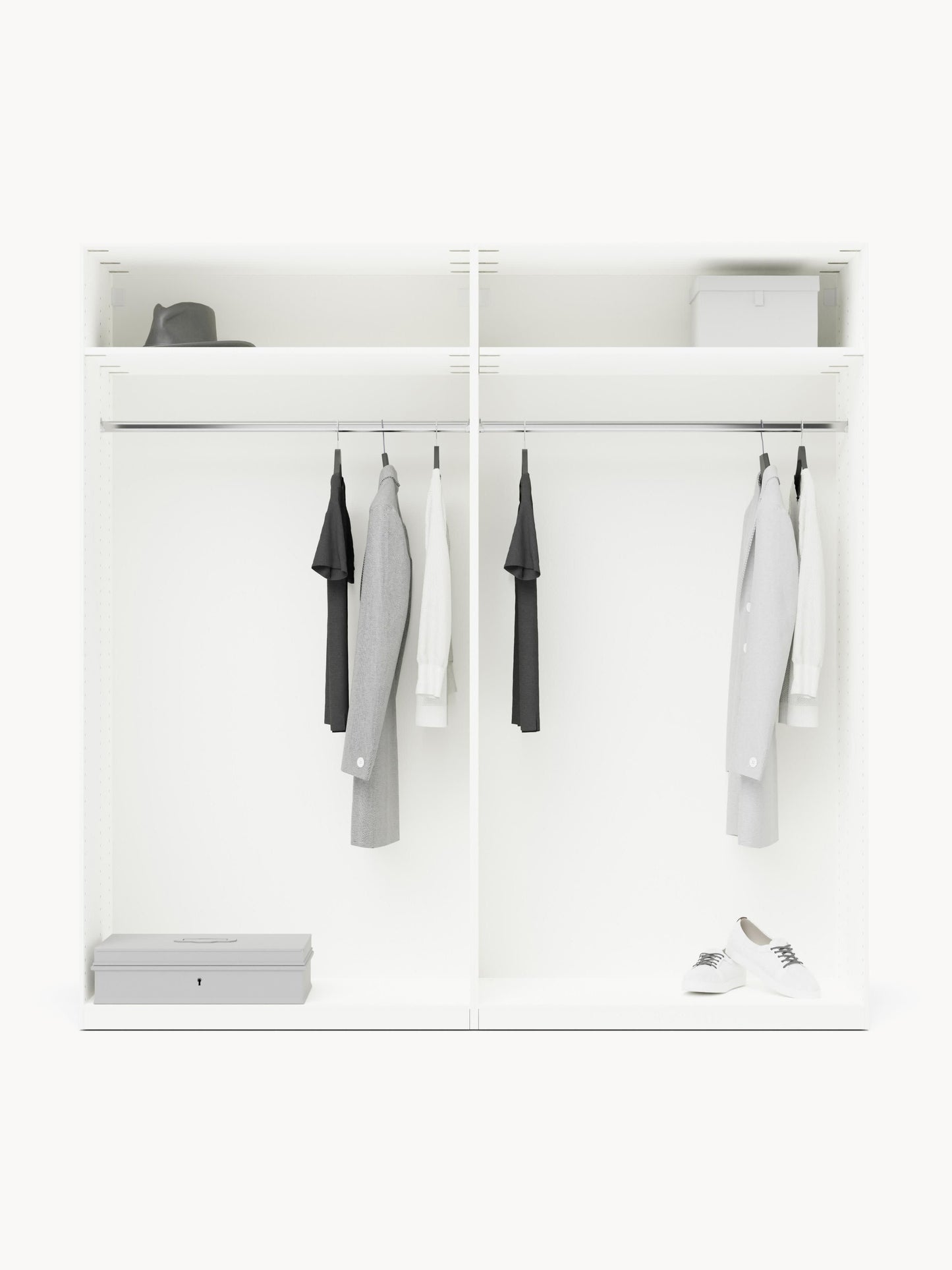 Simpales Charlotte Modular Wardrobe, Hinged-Door, 200 cm Wide, in Various Sizes