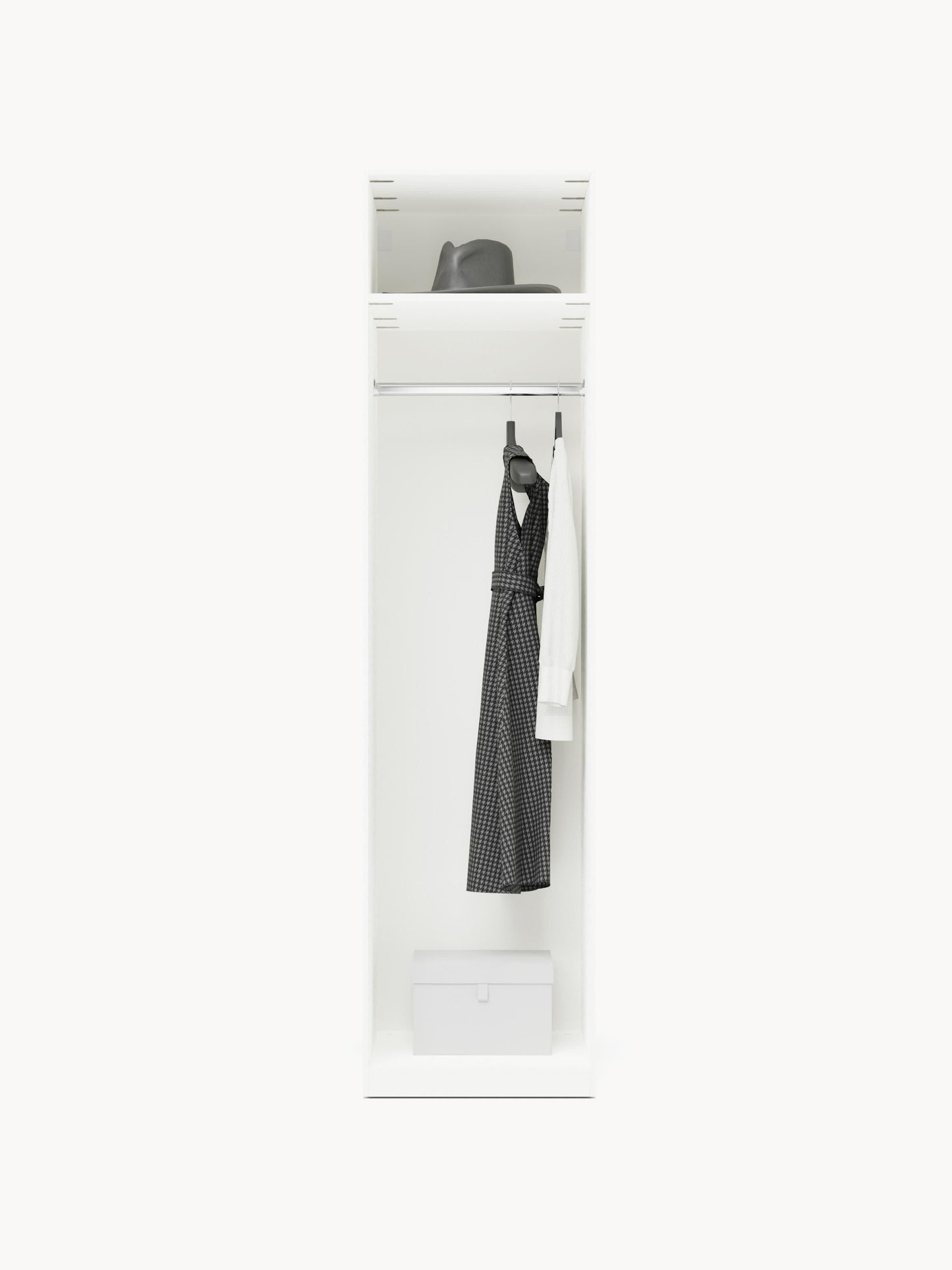 Simpales Charlotte Modular Wardrobe with Hinged Doors, 50 cm Wide, in Various Sizes