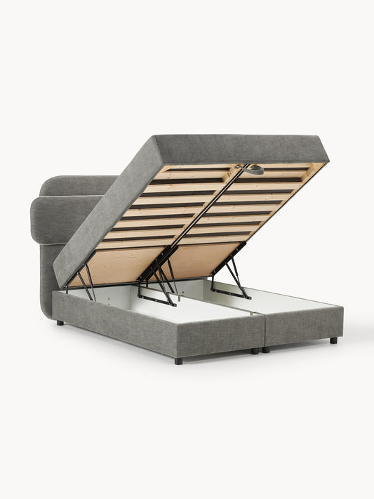 Simpales Enrica Bed with Box Spring and Storage