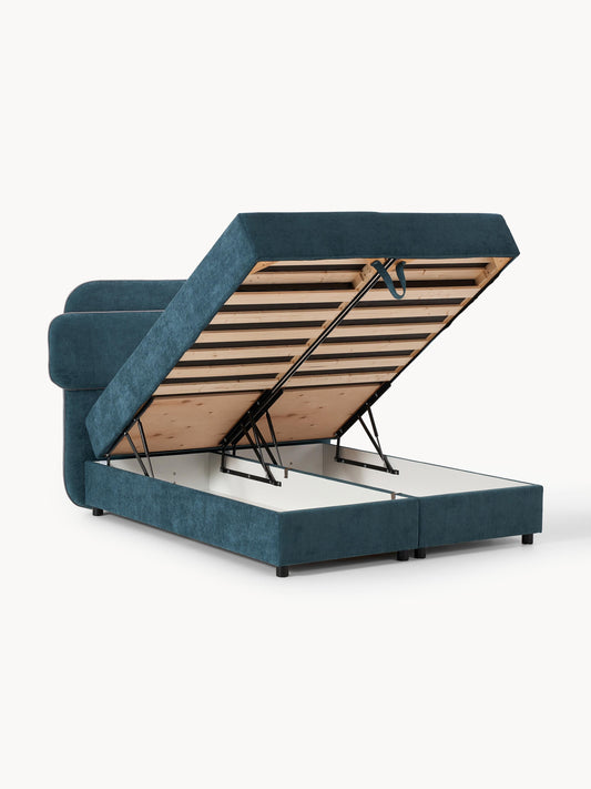 Simpales Enrica Bed with Box Spring and Storage