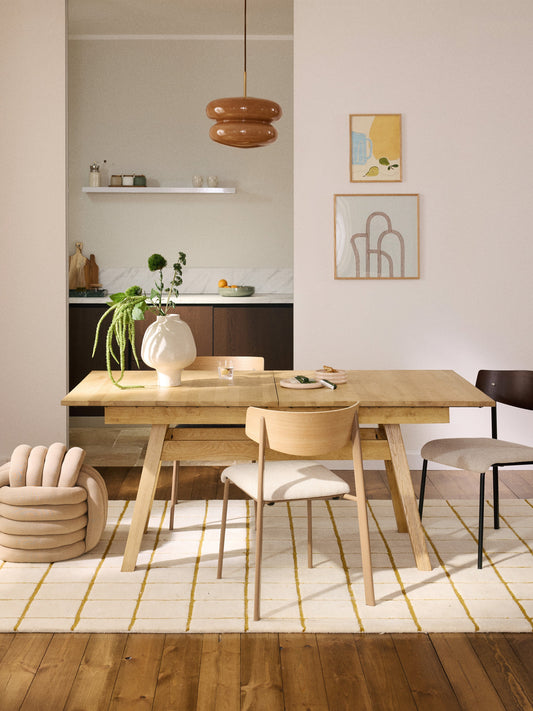 Simpales Ethan Dining Table with Extension, 180 - 220 x 100 cm