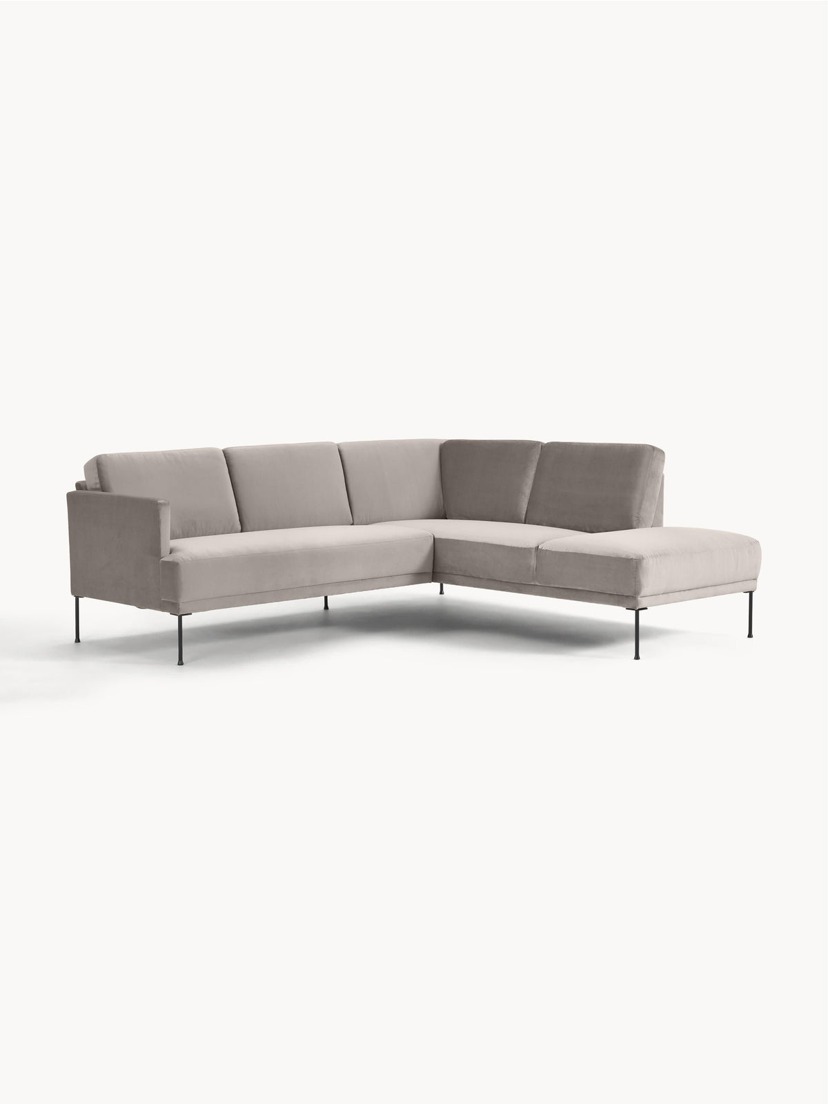Simpales Fluente Velvet Sofa, Corner
