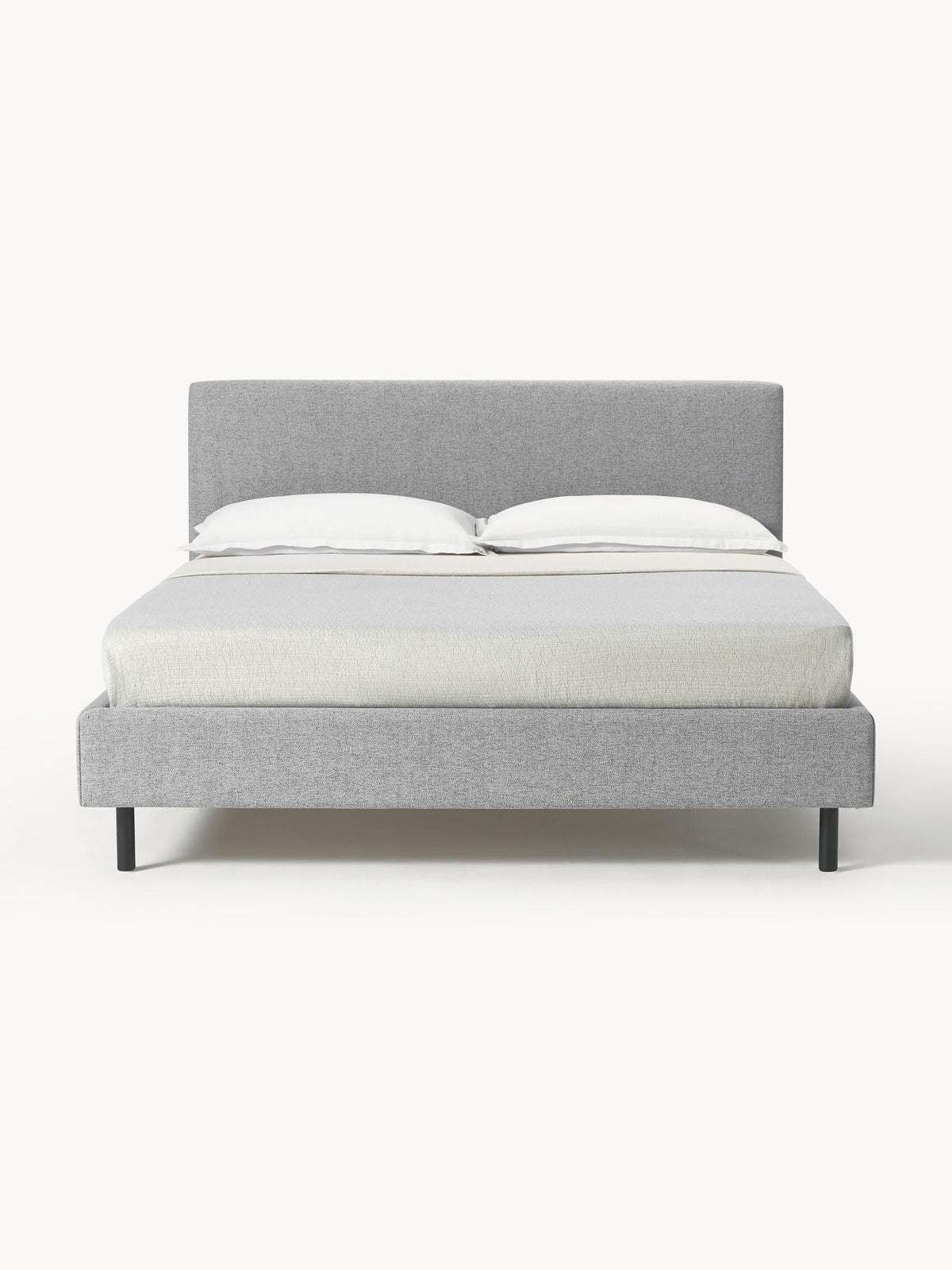 Simpales Giulia Bed with Wooden Feet, Upholstered