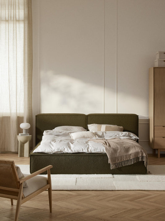 Simpales Lennon Bouclé Bed with Storage, Upholstered