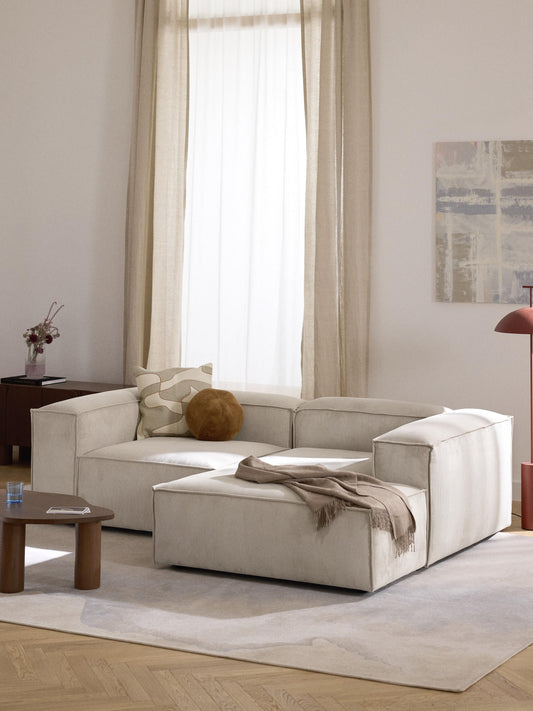 Simpales Lennon Corduroy Modular Corner Sofa, 2-Seater