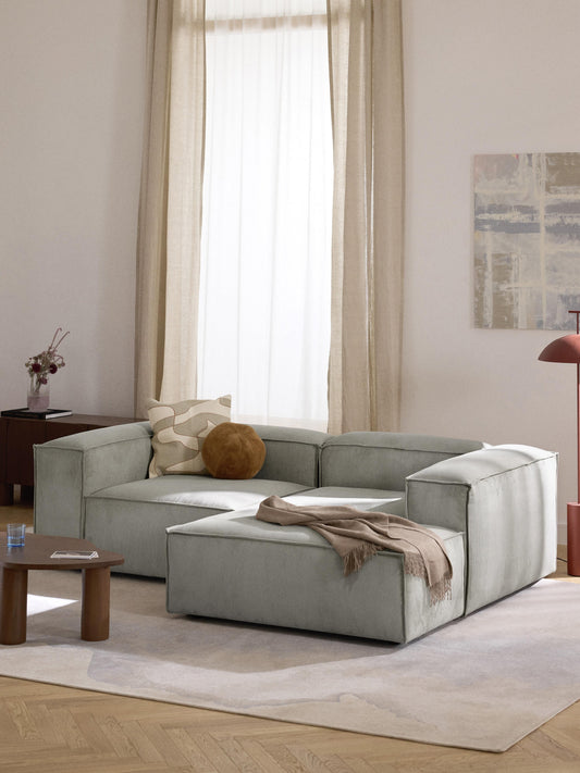 Simpales Lennon Corduroy Modular Corner Sofa, 2-Seater