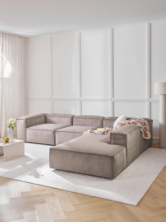 Simpales Lennon Corduroy XL Modular Corner Sofa, 4-Seater