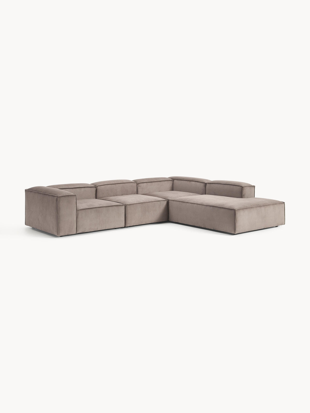Simpales Lennon Corduroy XL Modular Corner Sofa, 4-Seater