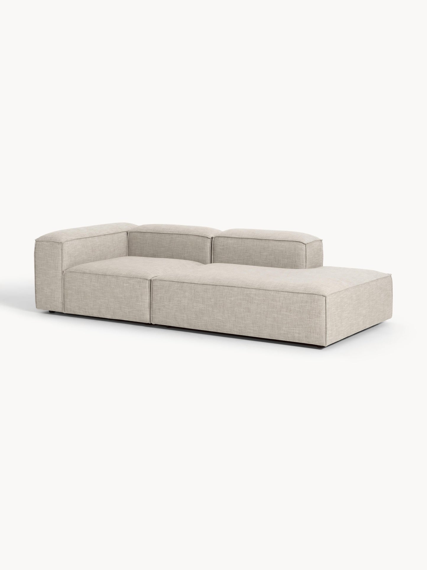 Simpales Lennon Linen Blend Ottoman, Modular