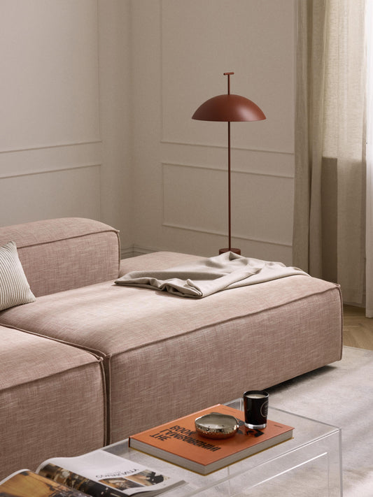 Simpales Lennon Linen Blend Ottoman Module