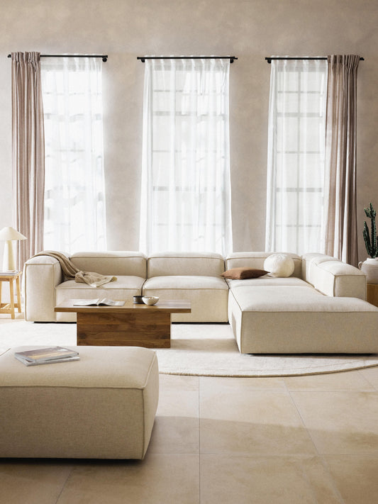 Simpales Lennon Modular XL Corner Sofa in Linen Blend (4-Seater)