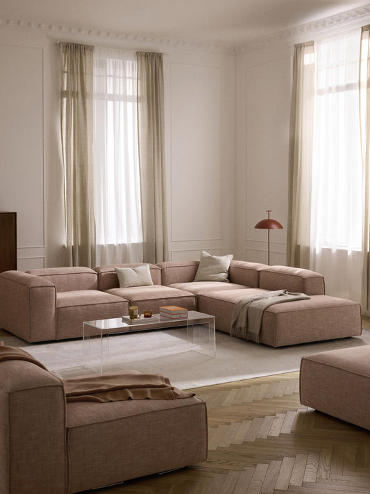 Simpales Lennon Modular XL Corner Sofa in Linen Blend (4-Seater)