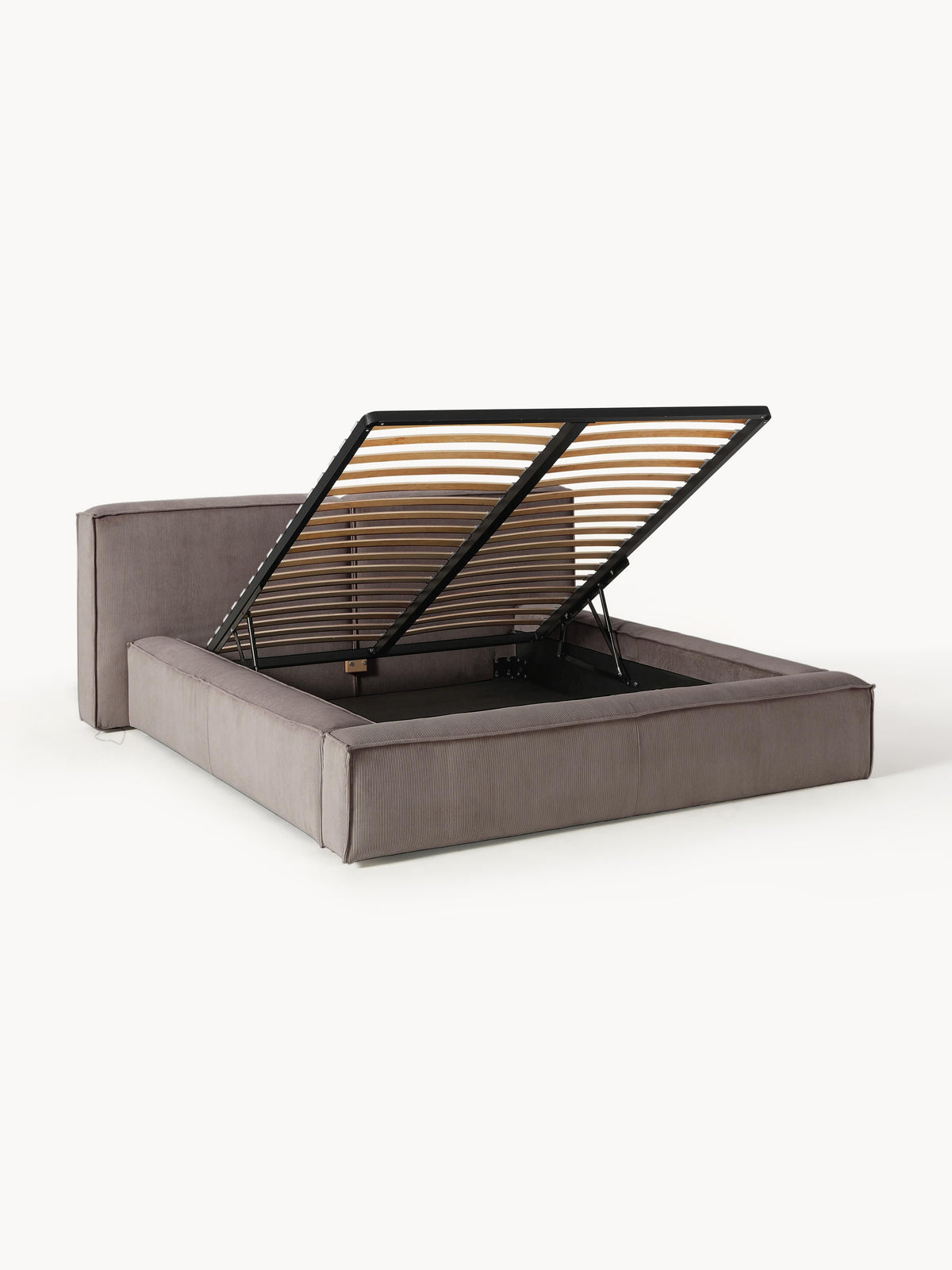 Simpales Lennon Storage Bed, Upholstered in Corduroy