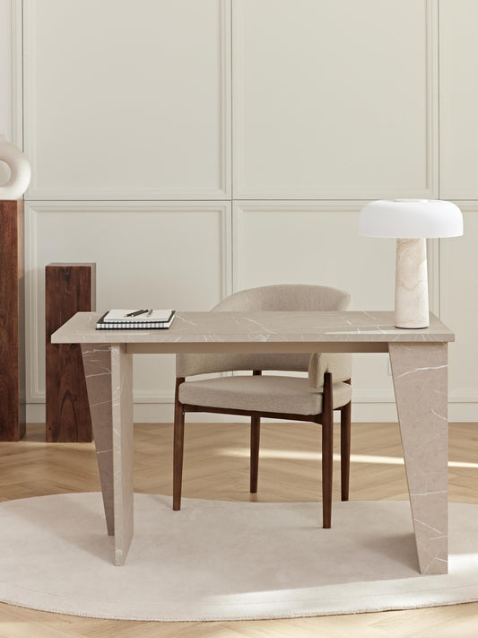 Simpales Liam Desk with Travertine Look