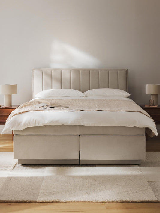 Simpales Livia Bed with Box Spring and Storage
