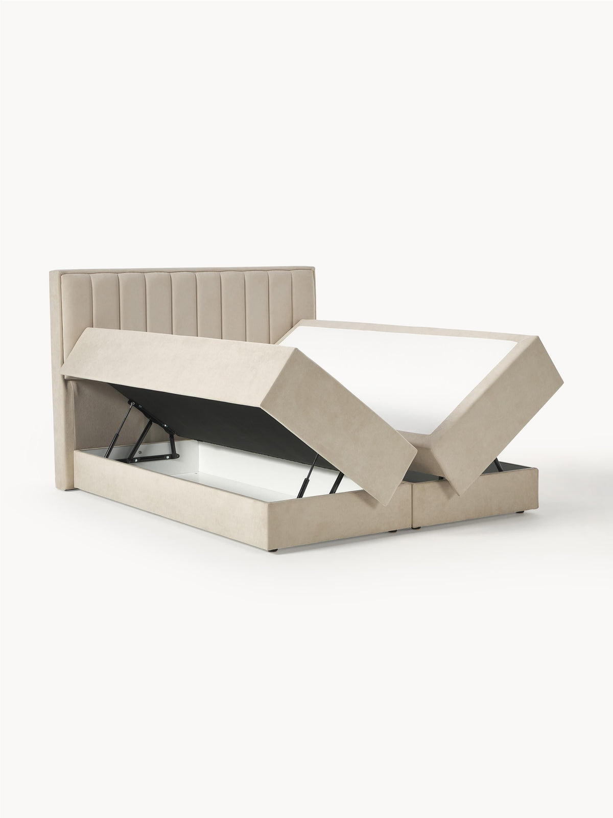 Simpales Livia Bed with Box Spring and Storage
