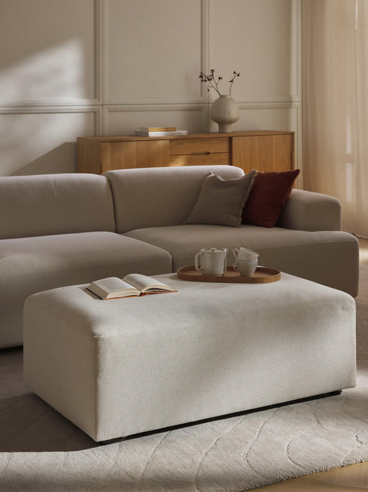 Simpales Melva Ottoman in XL, W 116 x D 72 cm