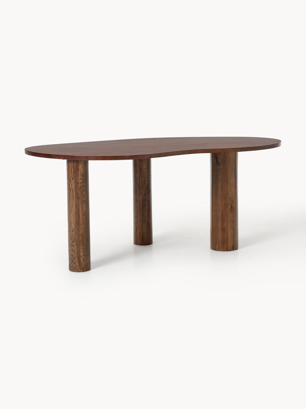 Simpales Naruto Dining Table with Organic Shape, Oak, in Various Sizes