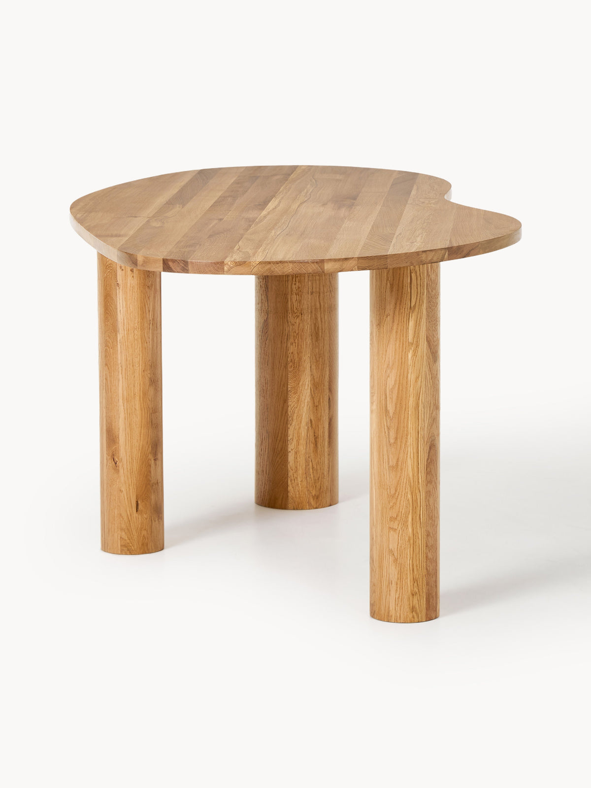 Simpales Naruto Dining Table with Organic Shape, Oak, in Various Sizes