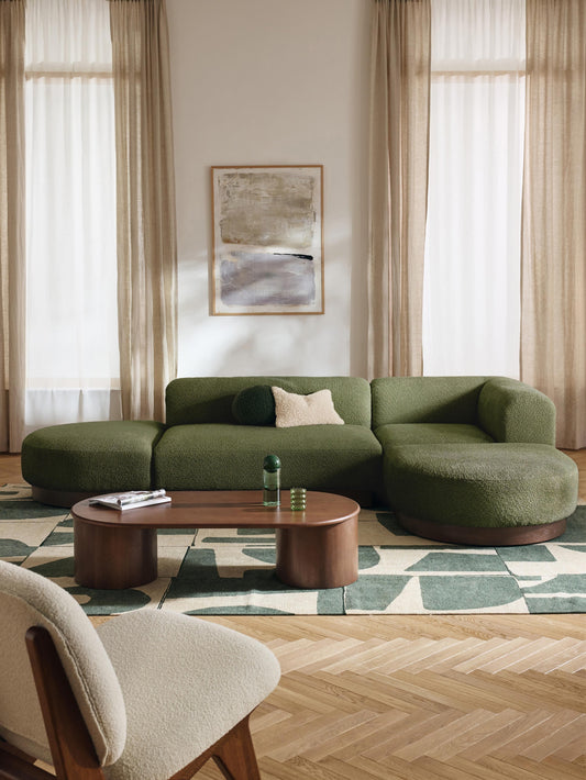 Simpales Natalie Teddy Bouclé Modular Corner Sofa