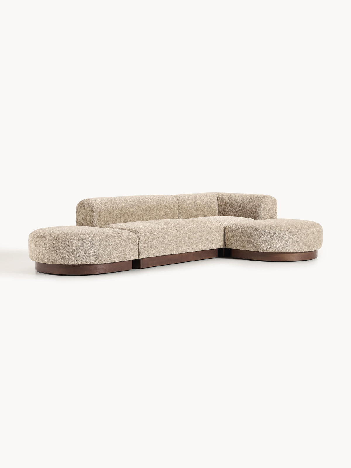 Simpales Natalie Teddy Bouclé Modular Corner Sofa