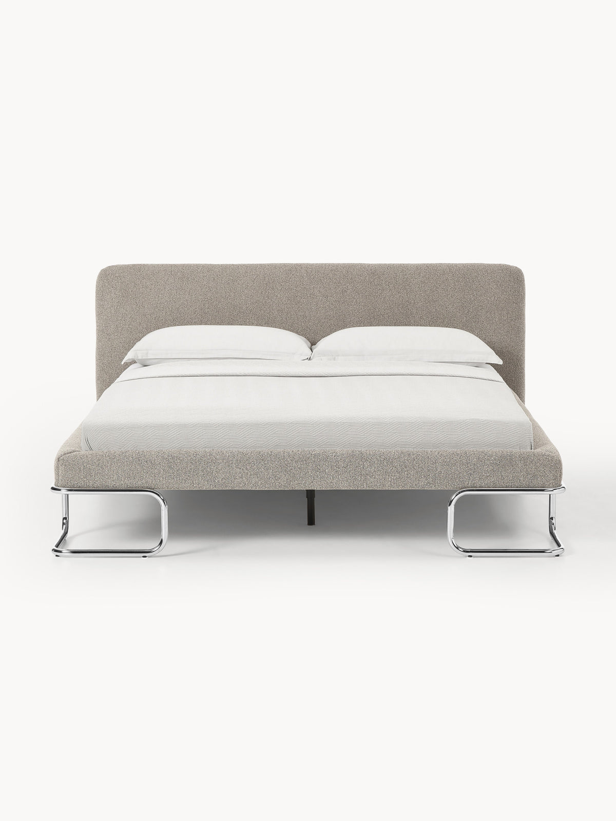 Simpales Olina Bouclé Bed with Metal Legs, Upholstered