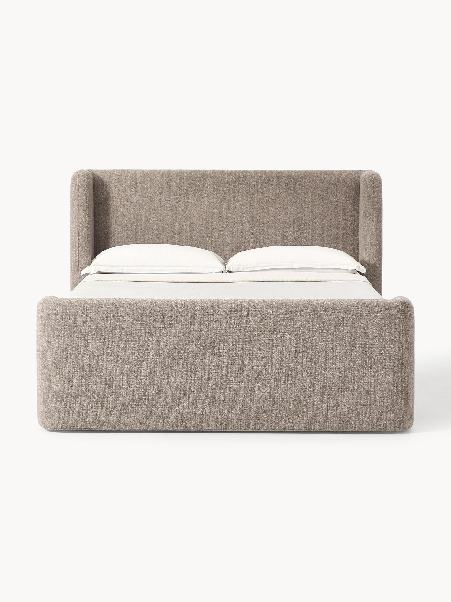 Simpales Perla Box Spring Bed, Bouclé