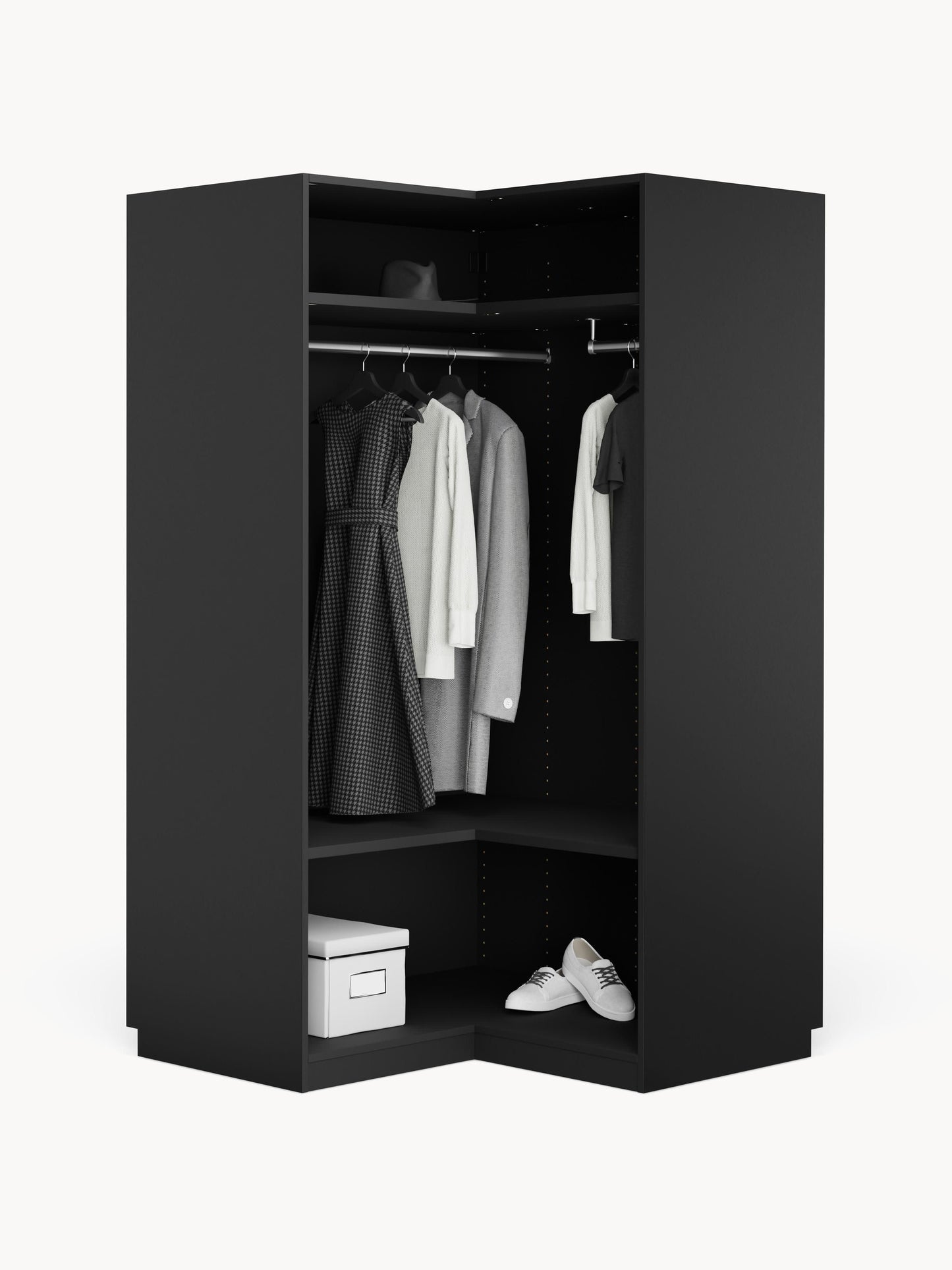 Simpales Simone Modular Wardrobe for Corners, 115 cm Wide