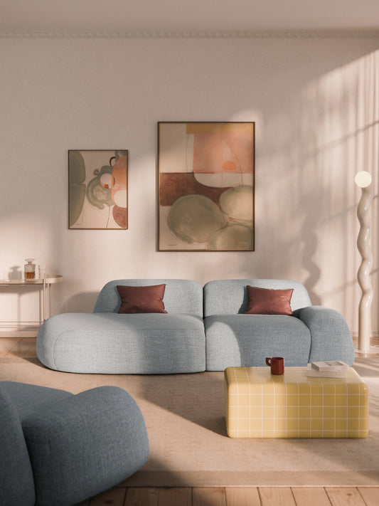 Simpales Wolke Bouclé Chaise, Modular (3-Seater)