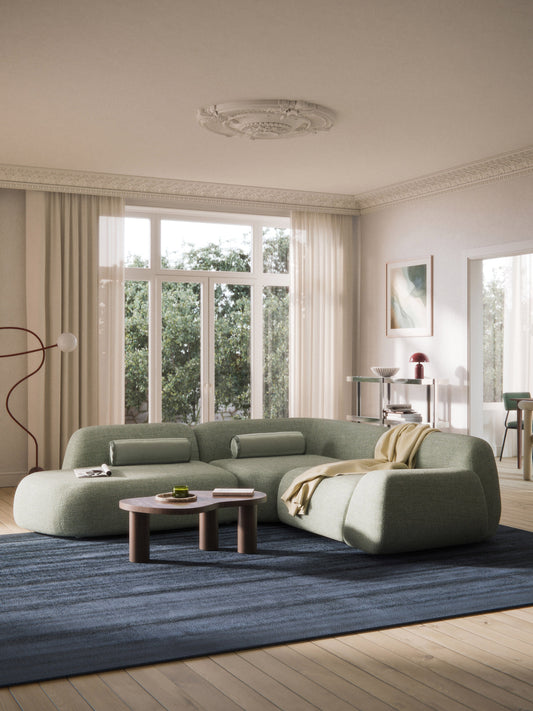 Simpales Wolke Bouclé Modular Corner Sofa with Chaise Longue, 4-Seater