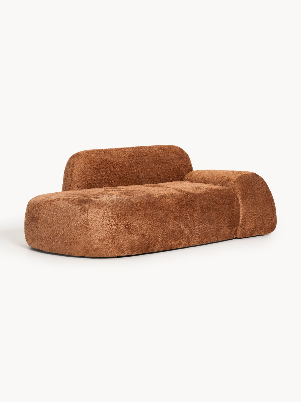 Simpales Wolke Chaise Longue Sofa in Teddy Bouclé, 2-Seater