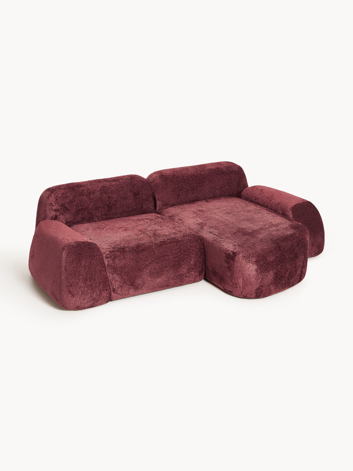 Simpales Wolke Corner Sofa in Teddy Bouclé, Modular (3-Seater)
