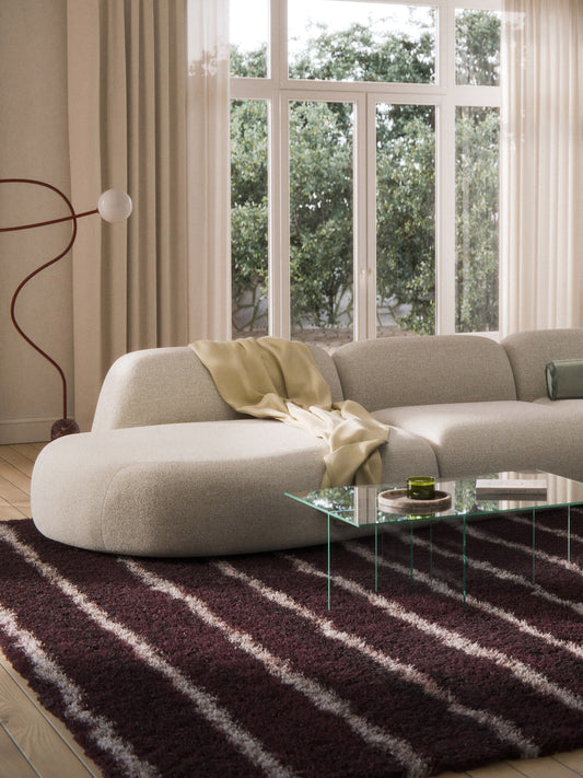 Simpales Wolke Modular Chaise Section in Bouclé