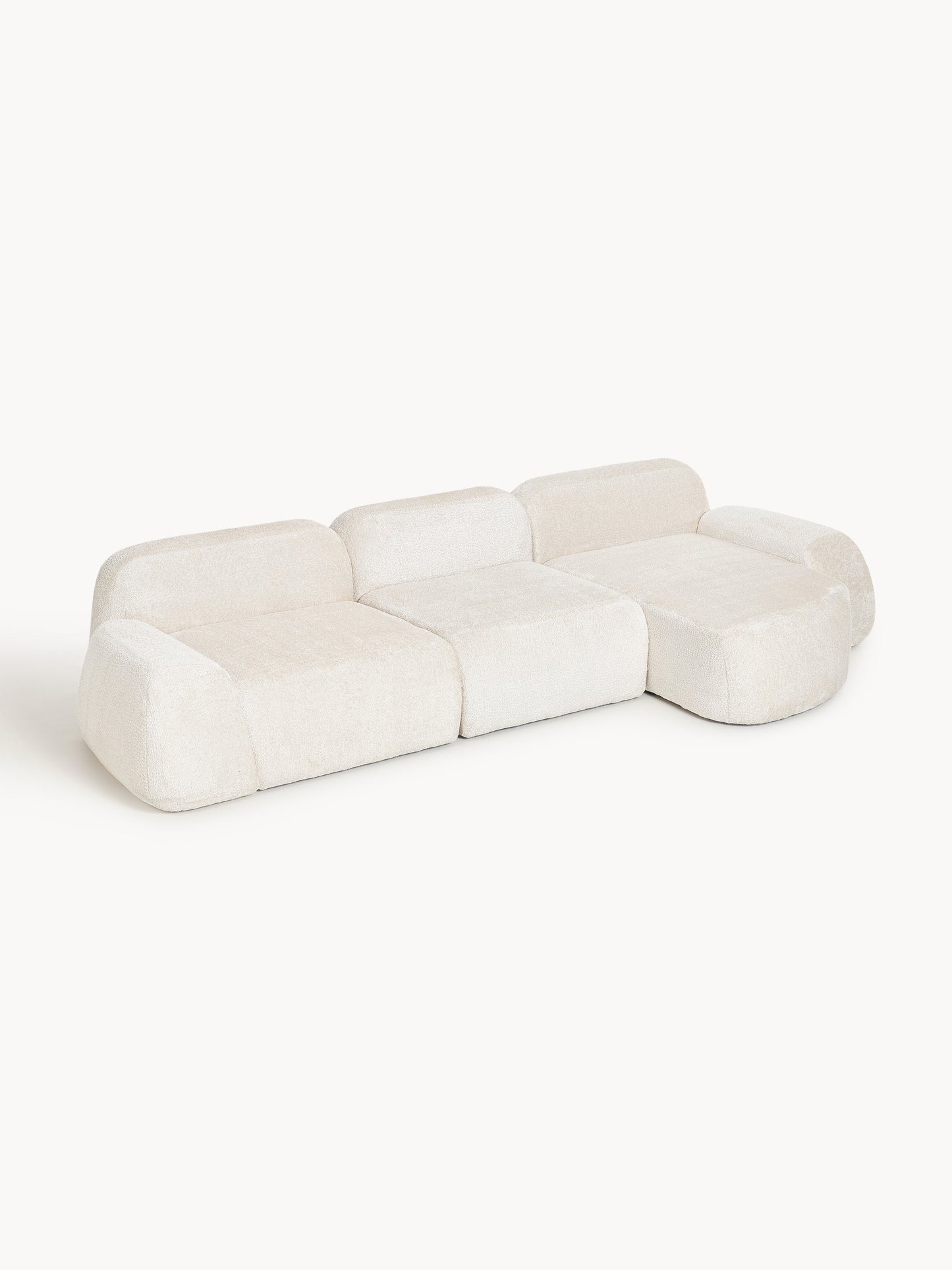 Simpales Wolke Teddy Bouclé Modular Corner Sofa, 4-Seater