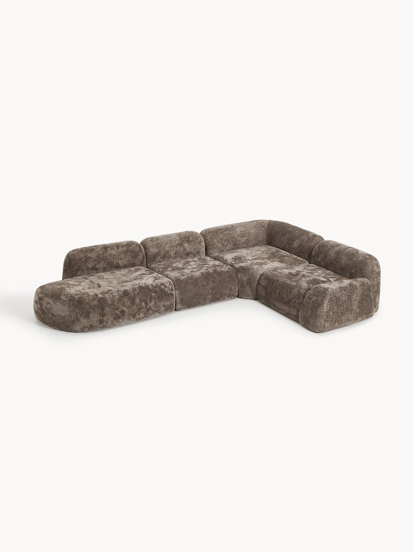 Simpales Wolke Teddy Bouclé XL Modular Corner Sofa with Chaise Longue