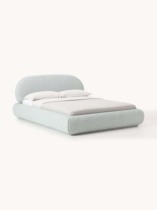 Simpales Alba Bed, Upholstered in Bouclé