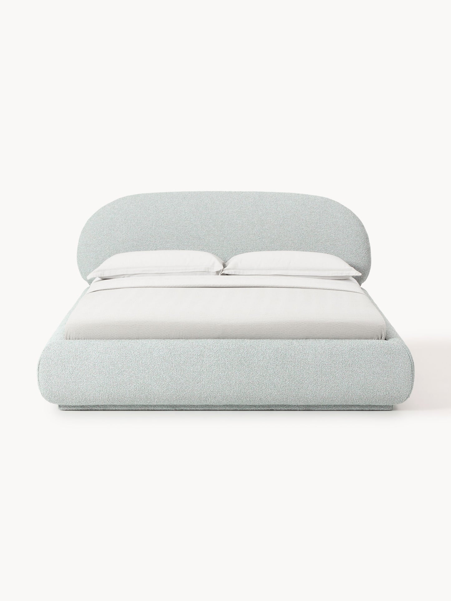 Simpales Alba Bed, Upholstered in Bouclé