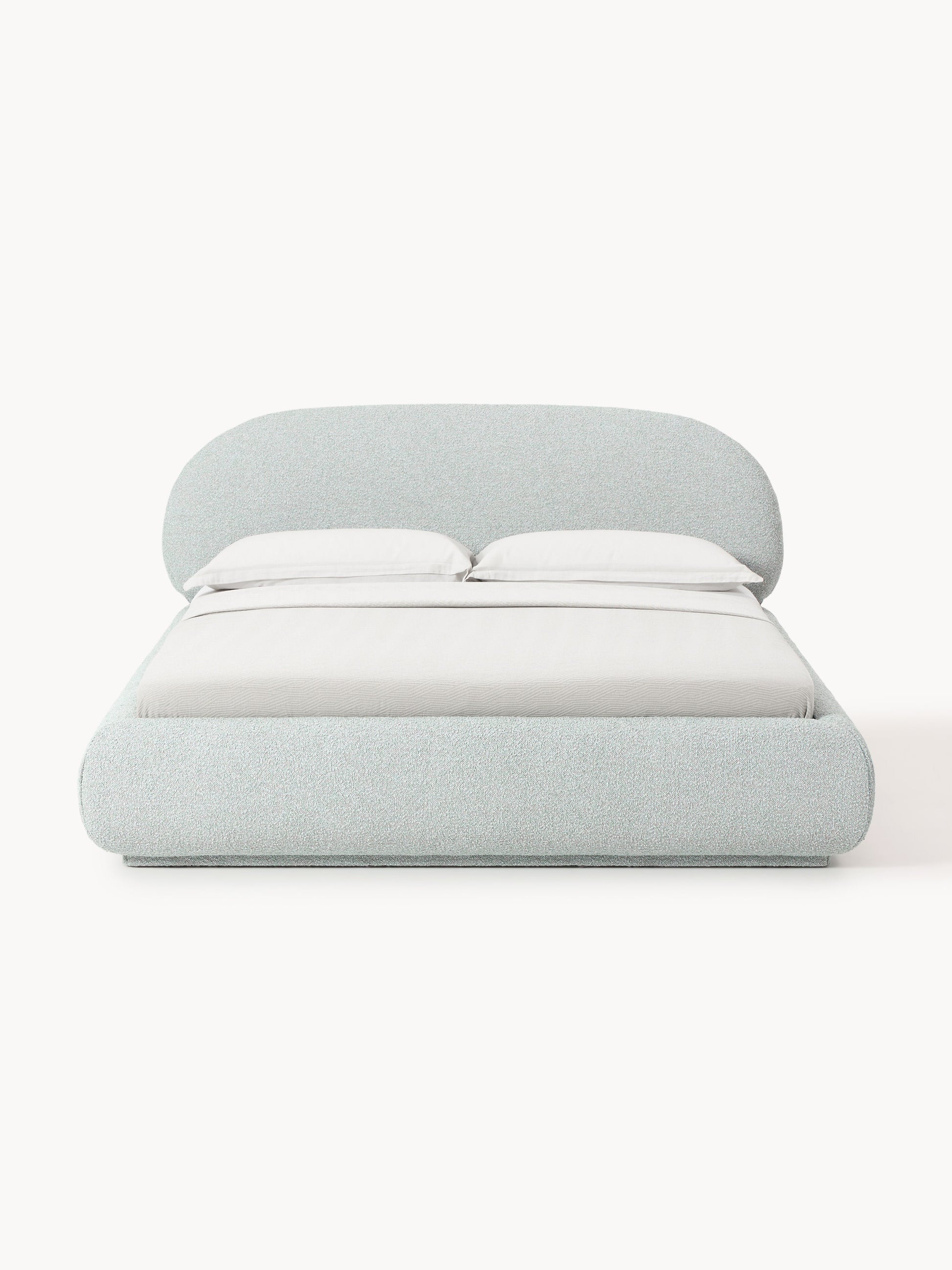 Simpales Alba Bed, Upholstered in Bouclé