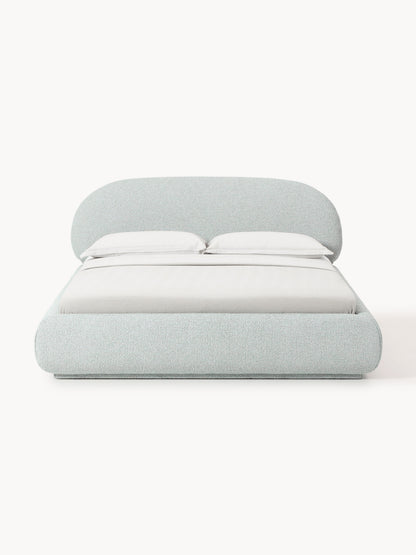 Simpales Alba Bed, Upholstered in Bouclé