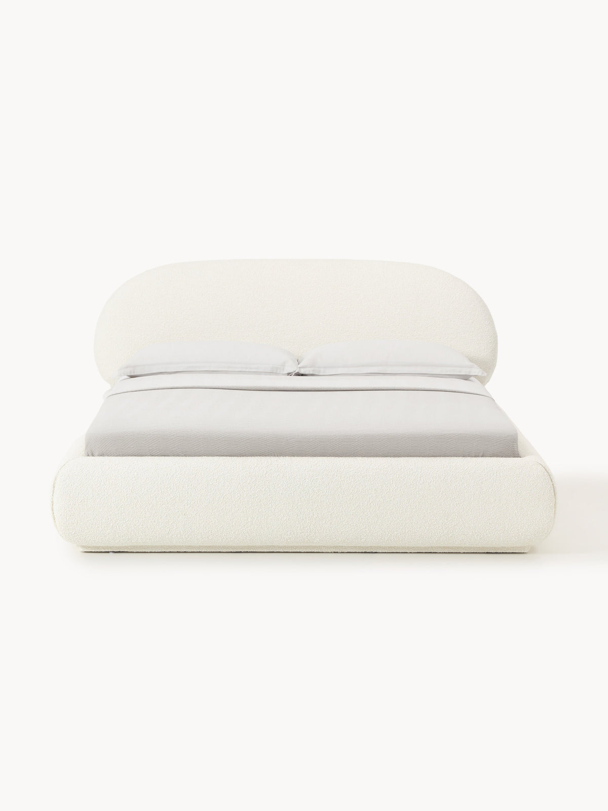 Simpales Alba Bed, Upholstered in Bouclé