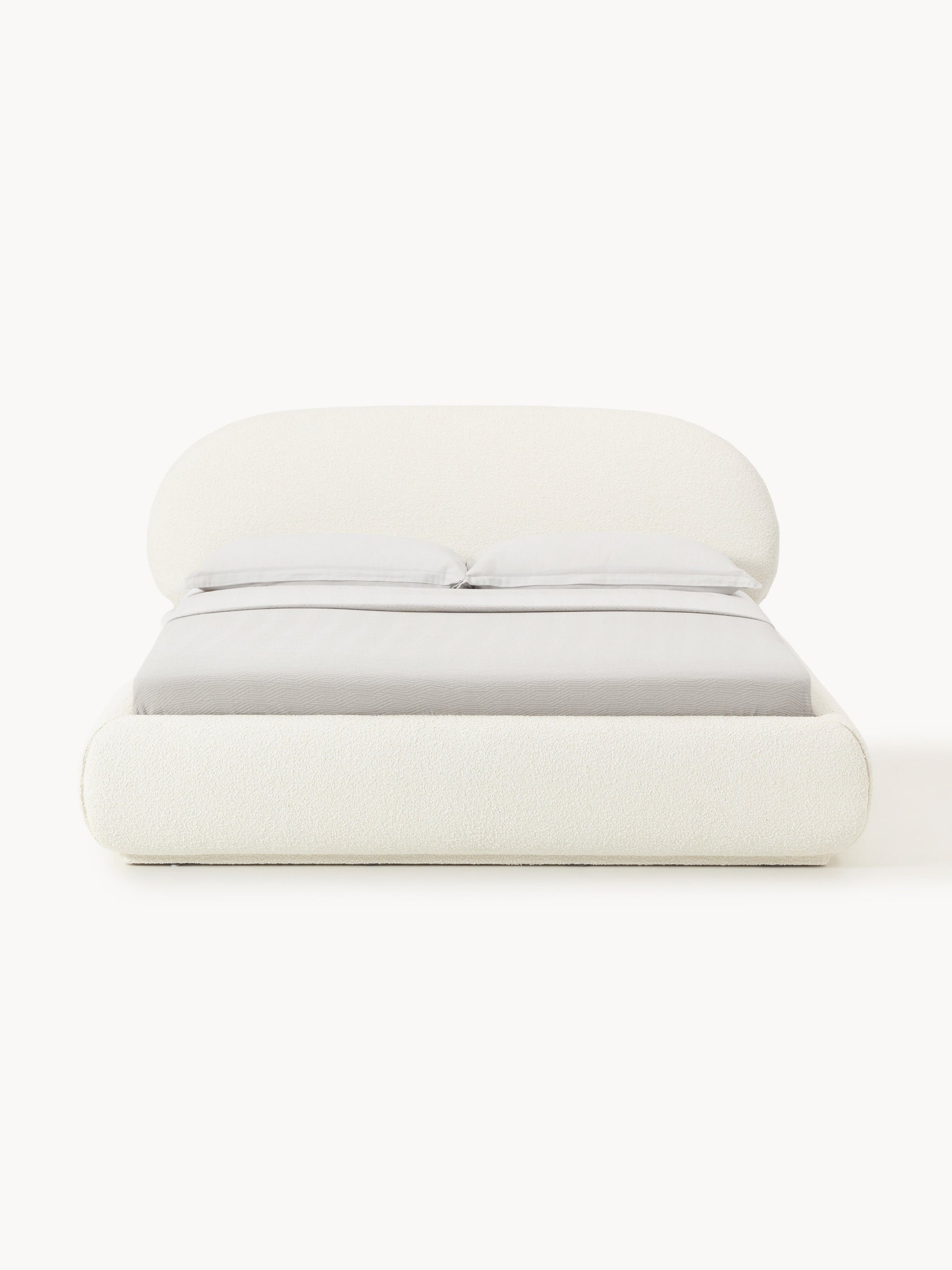 Simpales Alba Bed, Upholstered in Bouclé