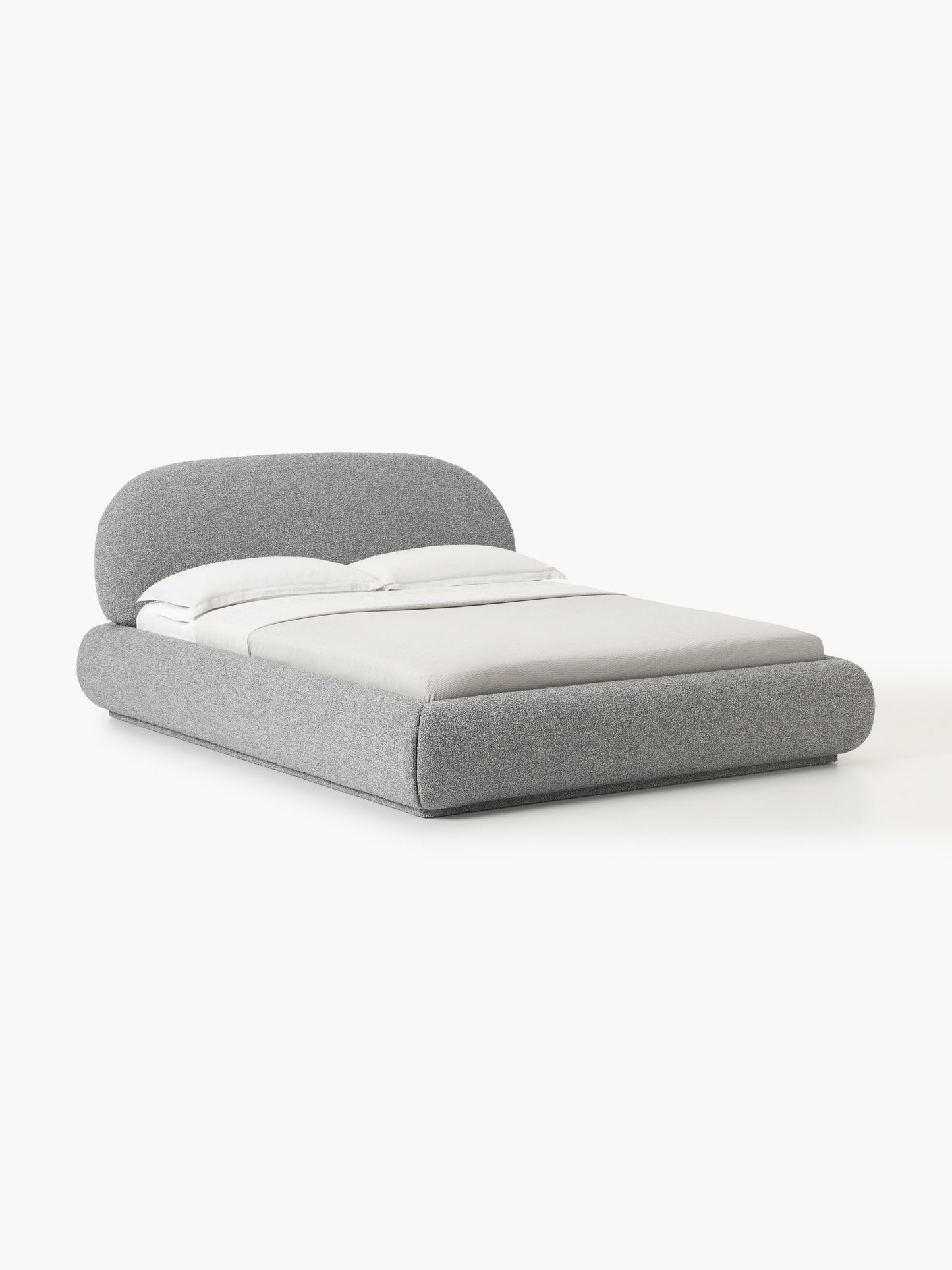 Simpales Alba Bouclé Bed with Storage, Upholstered